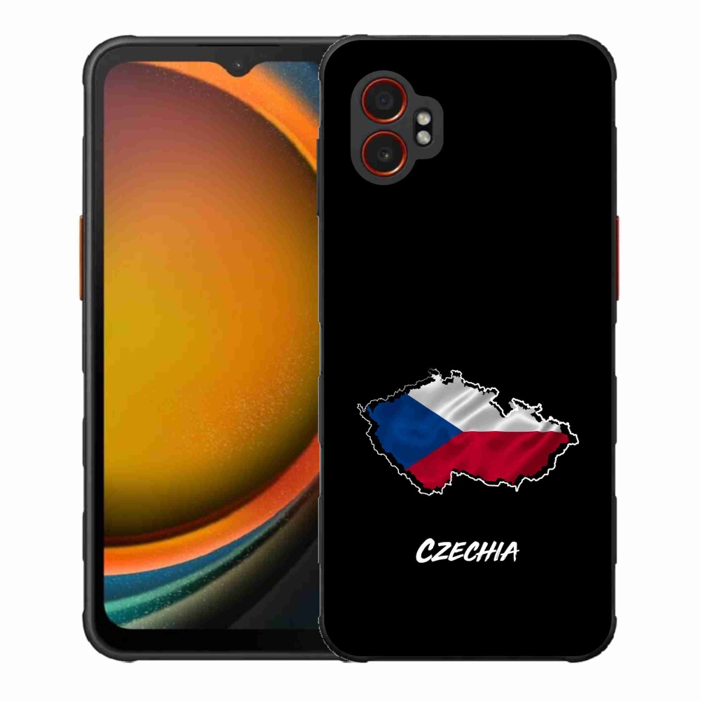 Gélový kryt mmCase na Samsung Galaxy Xcover 7 Pro - Czechia čierne pozadie