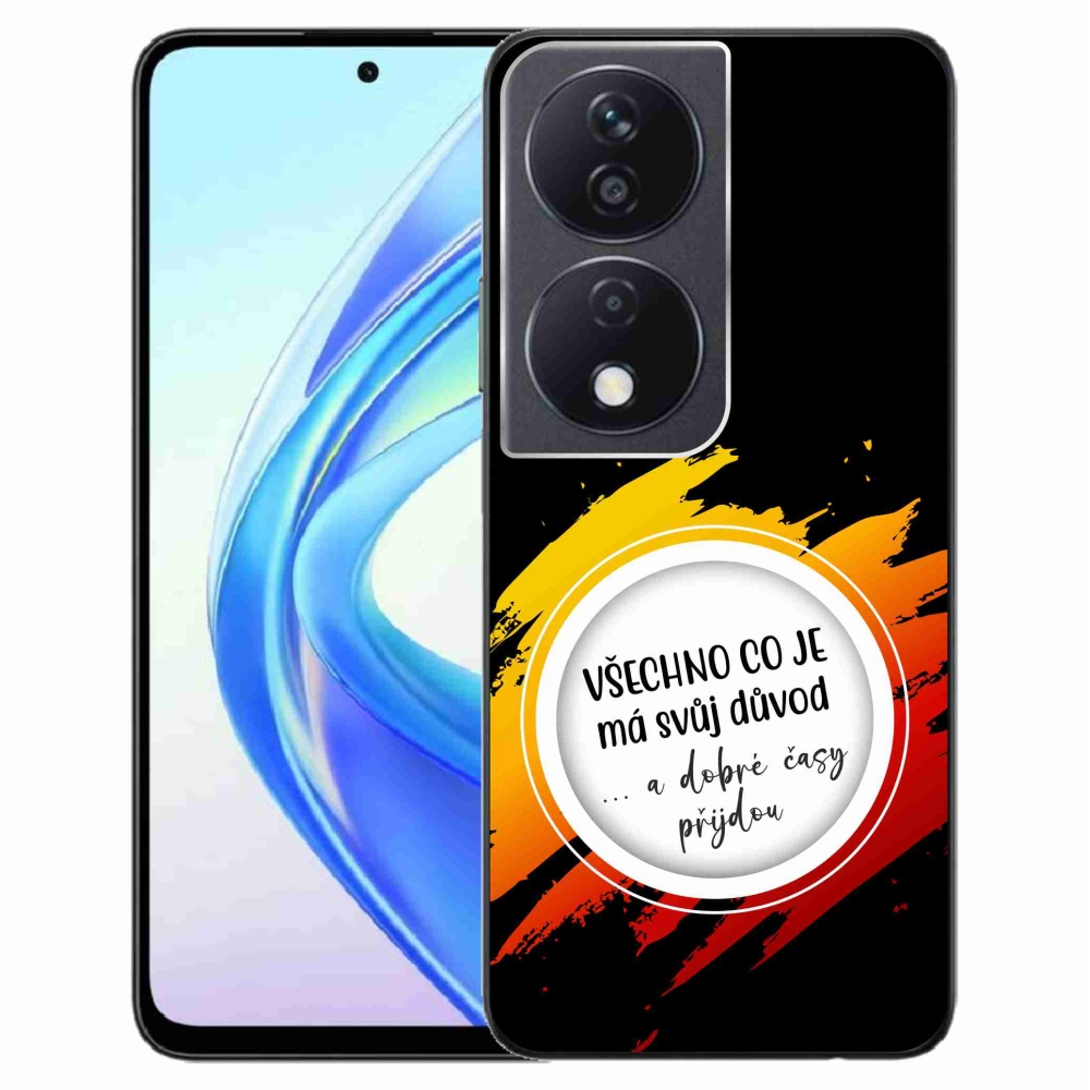 Gélový kryt mmCase na Honor X7b/Honor 90 Smart - citát 3 čierne pozadie