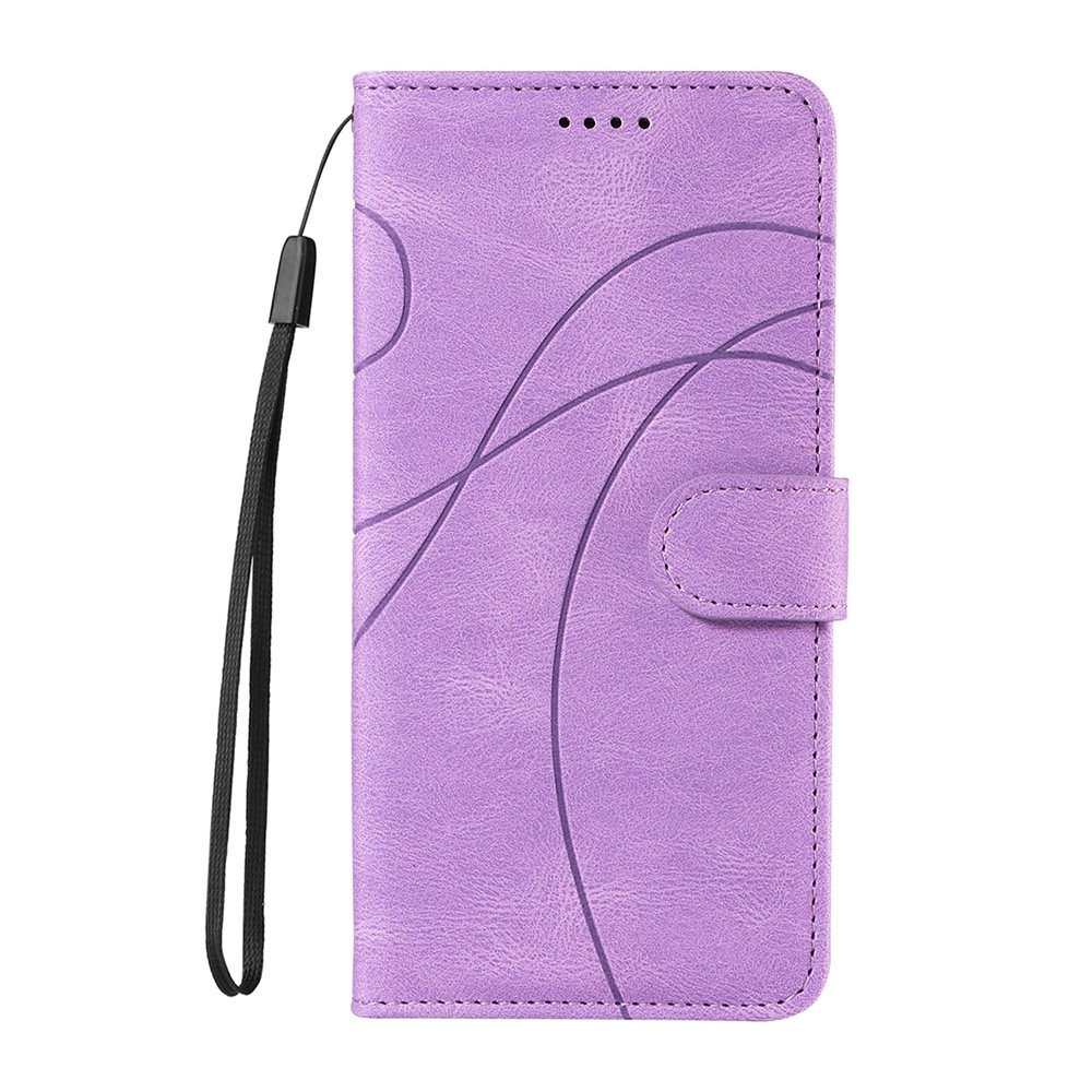 Curved knižkové puzdro na Realme 14 5G/14T 5G - fialové