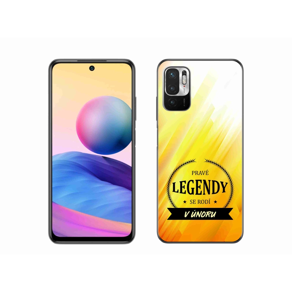 Gélový kryt mmCase na Xiaomi Poco M3 Pro/5G - legendy vo februári žlté pozadie