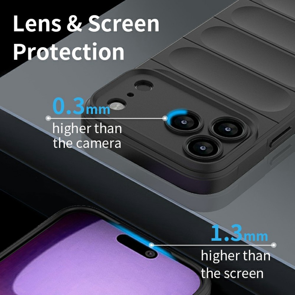 Rugg odolný gélový obal na iPhone 17 Pro - čierny