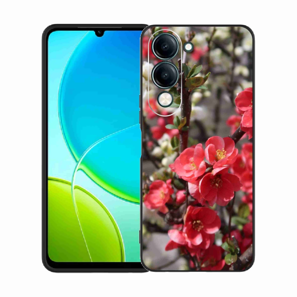 Gélový kryt mmCase na Vivo Y29s 5G - červené kvety
