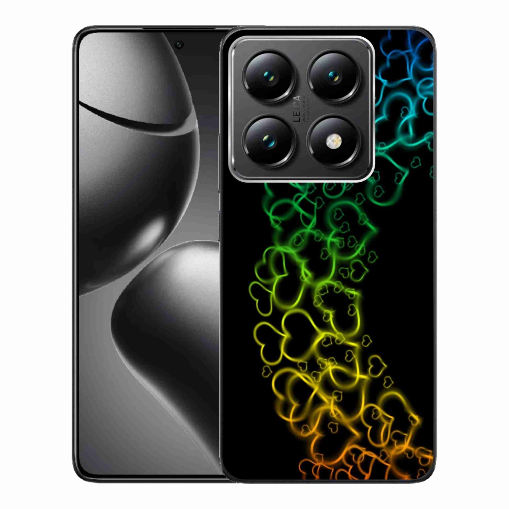 Gélový kryt mmCase na Xiaomi 14T Pro - farebné srdiečka