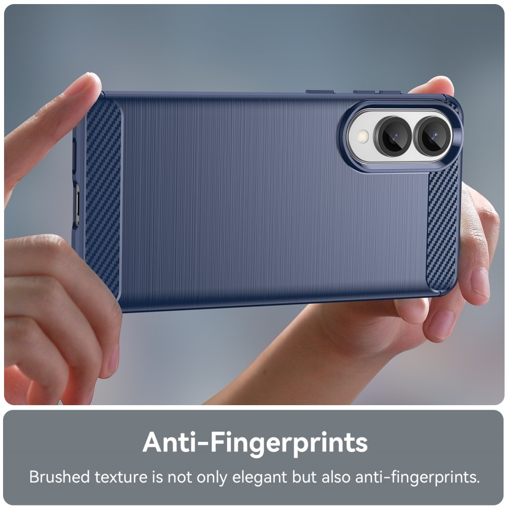 Carbon odolný gélový obal na Samsung Galaxy S25 Edge - modrý
