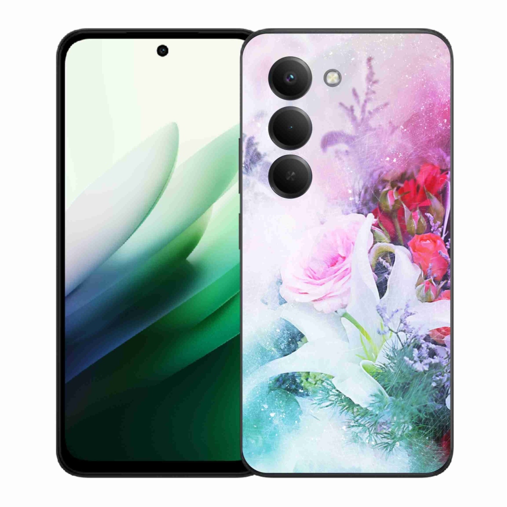 Gélový kryt mmCase na Xiaomi Redmi 15 5G (169mm) - kvety 4