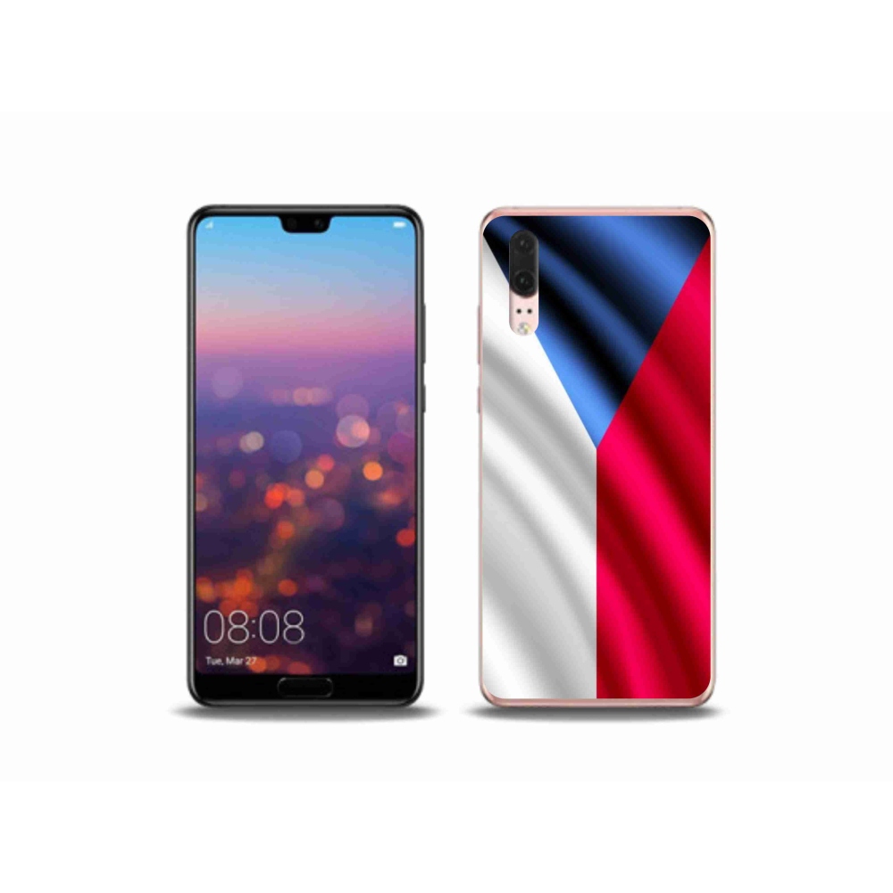 Gélový kryt mmCase na mobil Huawei P20 - česká vlajka