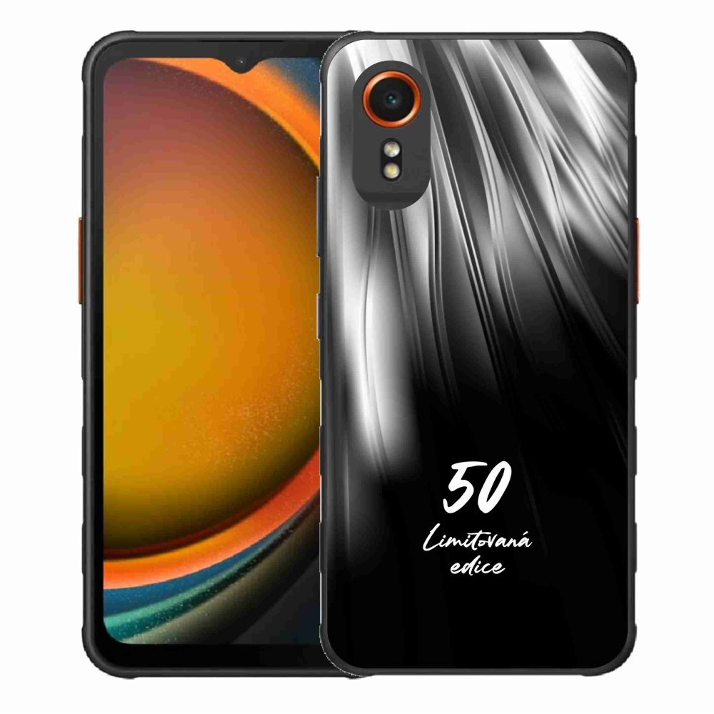 Gélový kryt mmCase na Samsung Galaxy Xcover 7 - 50 limitovaná edícia čierne pozadie