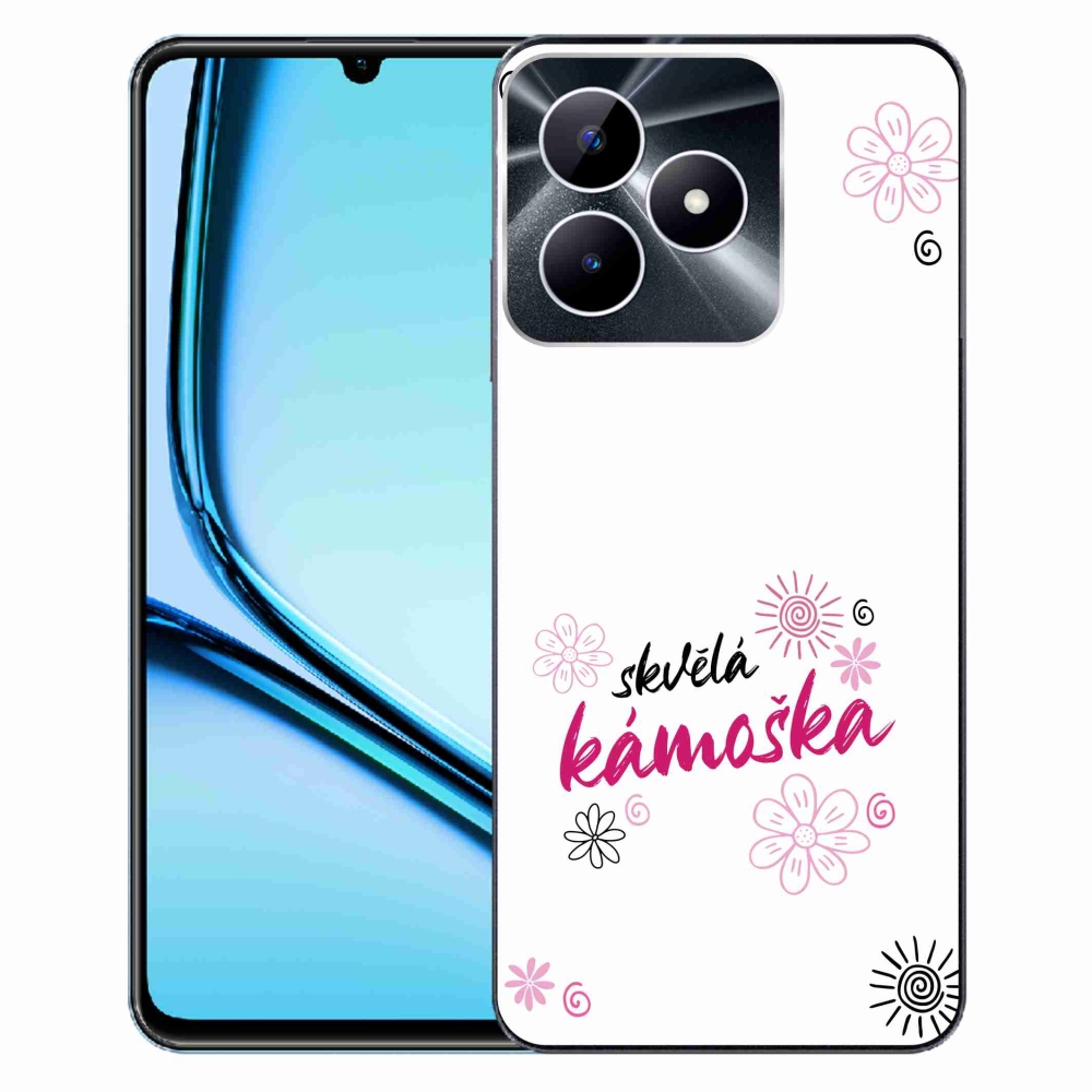 Gélový kryt mmCase na Realme Note 50 - skvelá kamoška biele pozadie