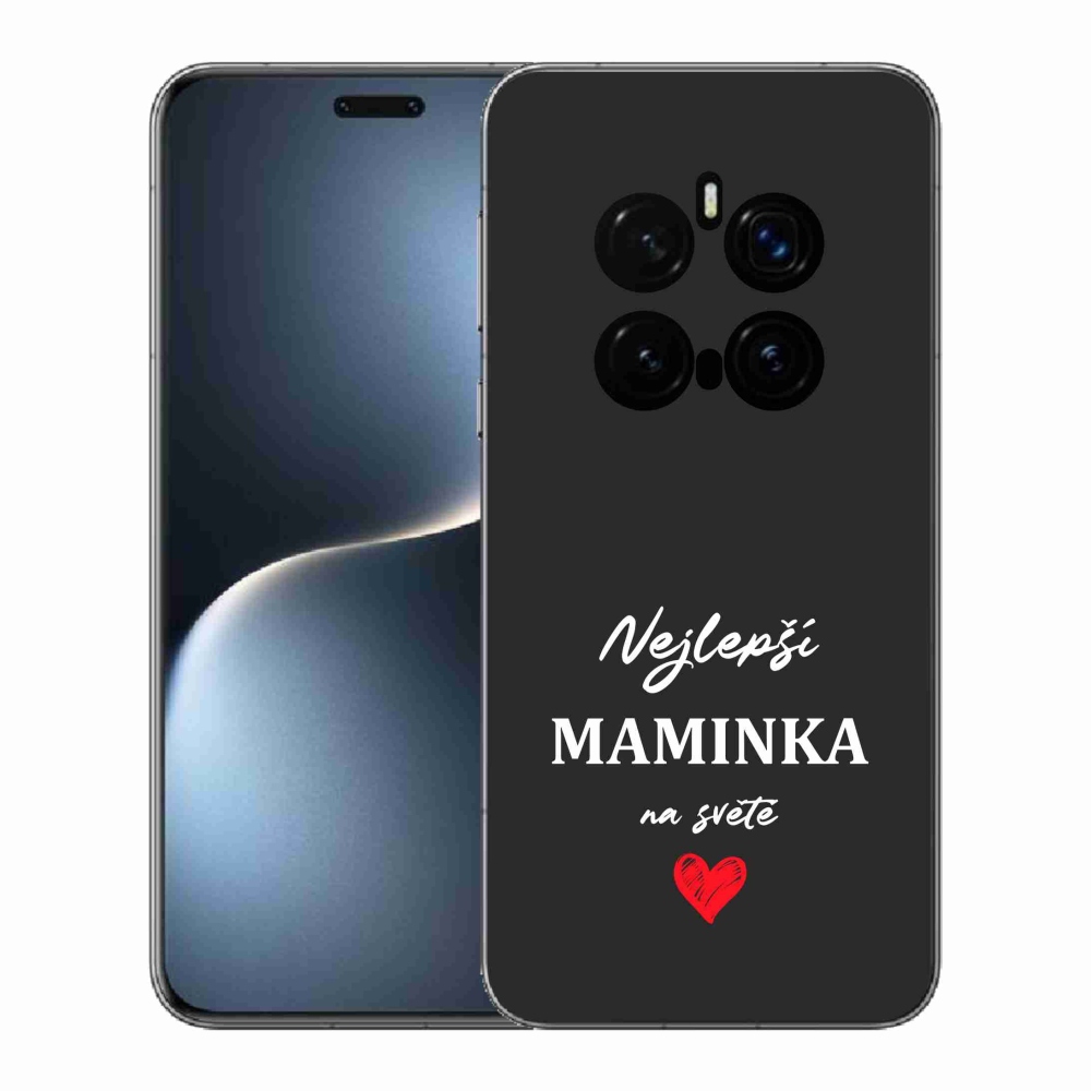 Gélový kryt mmCase na Honor Magic 7 Pro 5G - najlepšia mamička 1 čierne pozadie