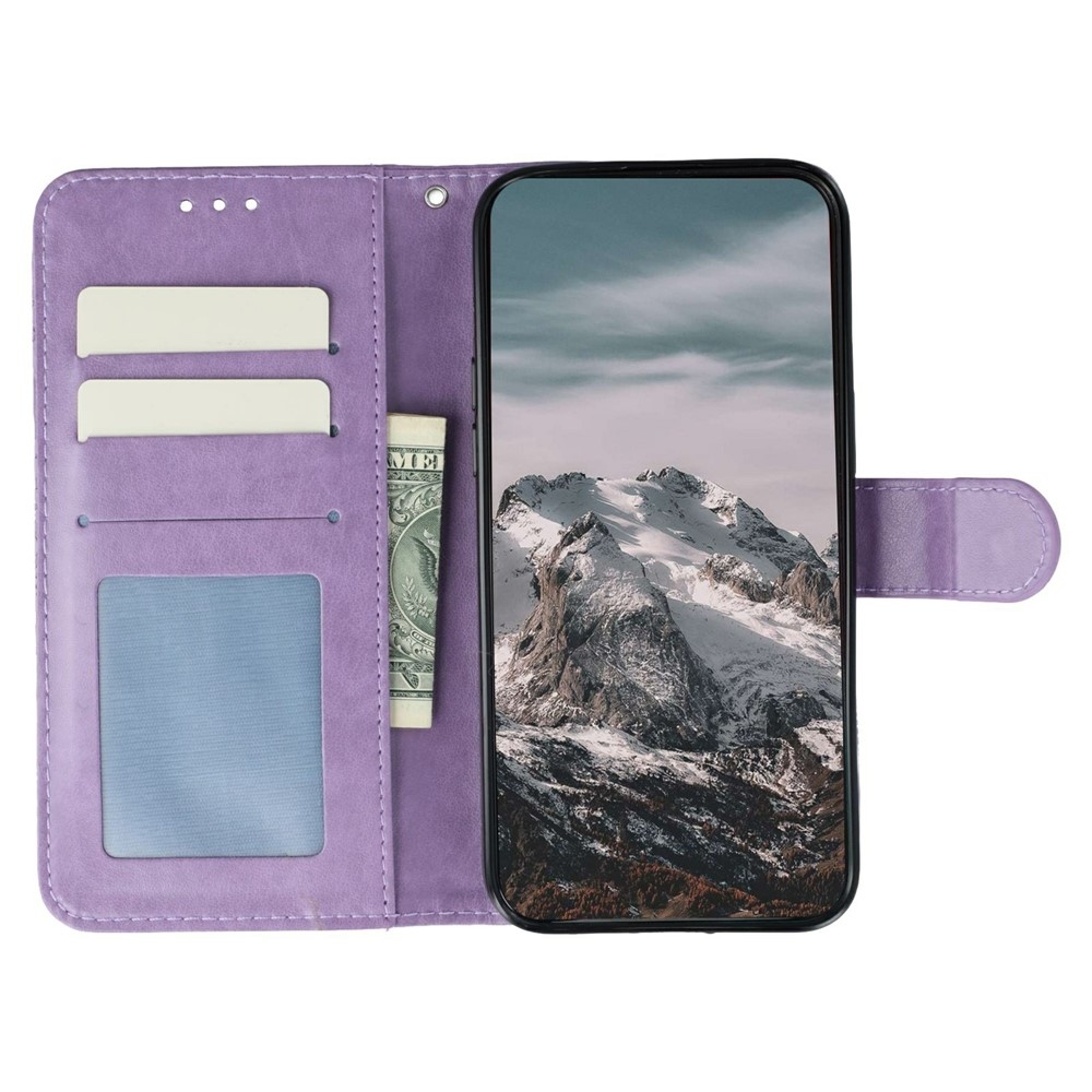 Mandala knižkové púzdro na Xiaomi Redmi 15 5G - fialové