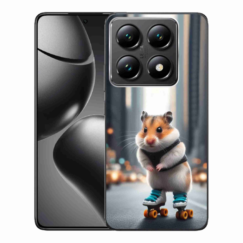 Gélový kryt mmCase na Xiaomi 14T Pro - škrečok na korčuliach