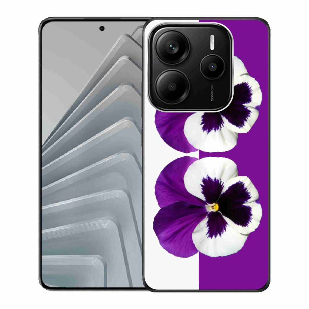 Gélový kryt mmCase na Xiaomi Redmi Note 14 5G - fialovobiely máj