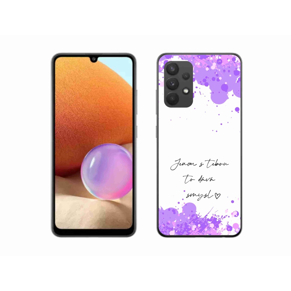 Gélový kryt mmCase na Samsung Galaxy A32 4G - zamilovaný text biele pozadie
