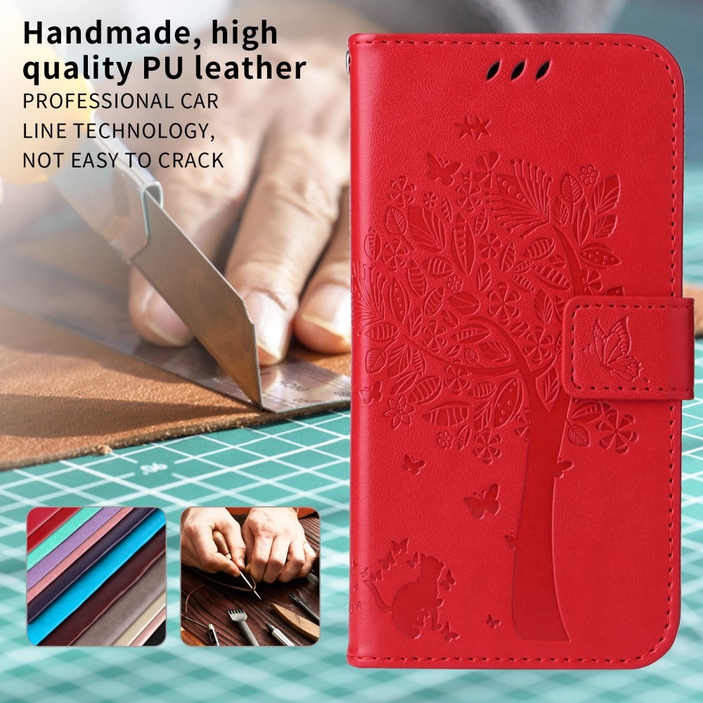 Trees knižkové puzdro na Xiaomi Redmi A5 (171.7x77.8x8.3mm) - červené