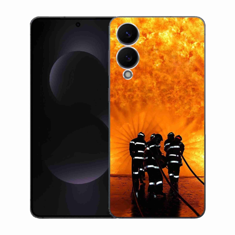 Gélový kryt mmCase na Samsung Galaxy S25 Edge - požiar
