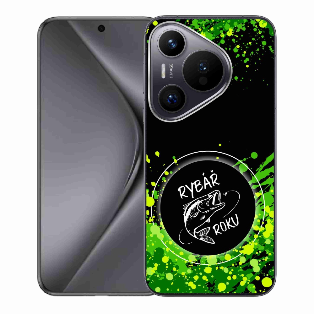 Gélový kryt mmCase na Huawei Pura 70 - rybár roku čierne pozadie