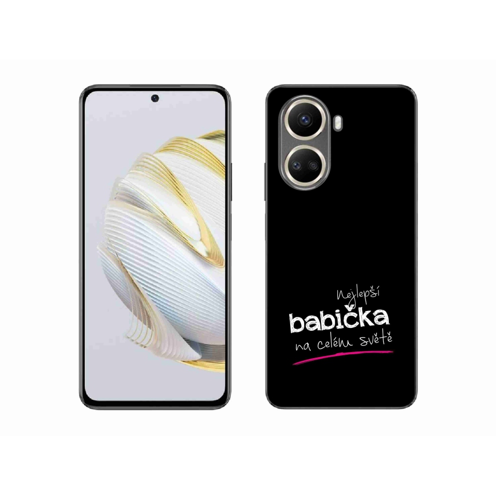 Gélový kryt mmCase na Huawei Nova 10 SE - najlepšia babička 4 čierne pozadie
