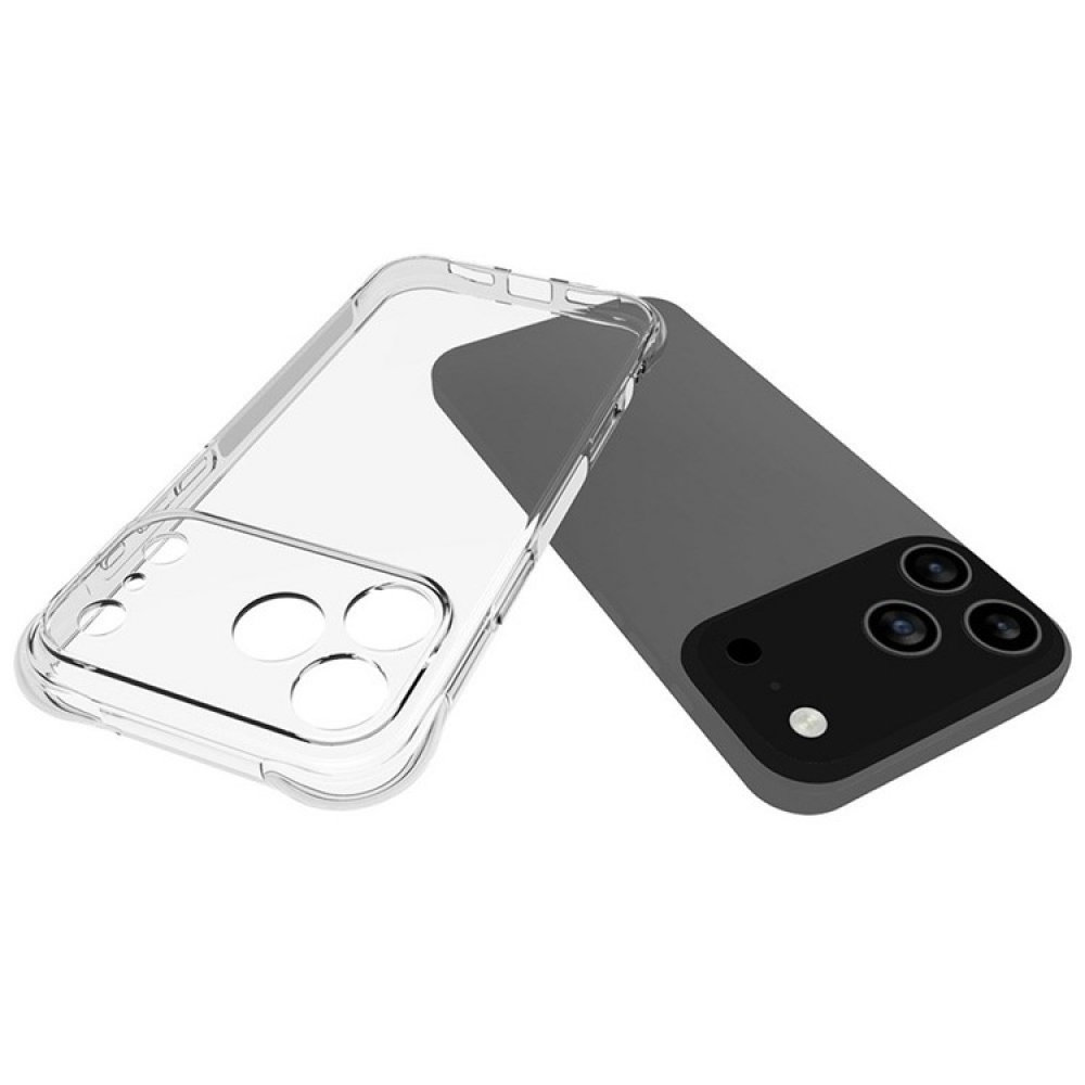 Priehľadný gélový obal na iPhone 17 Pro Max - priehľadný