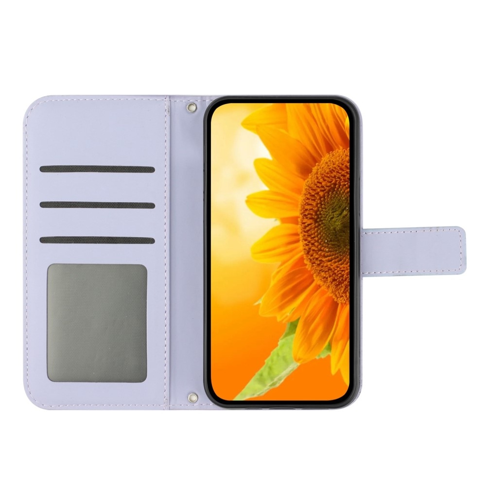 Sunflower knižkové púzdro na Vivo X80 Lite - svetlofialové