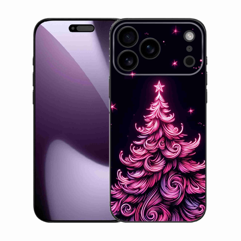 Gélový kryt mmCase na iPhone 17 Pro Max - neónový vianočný stromček 2