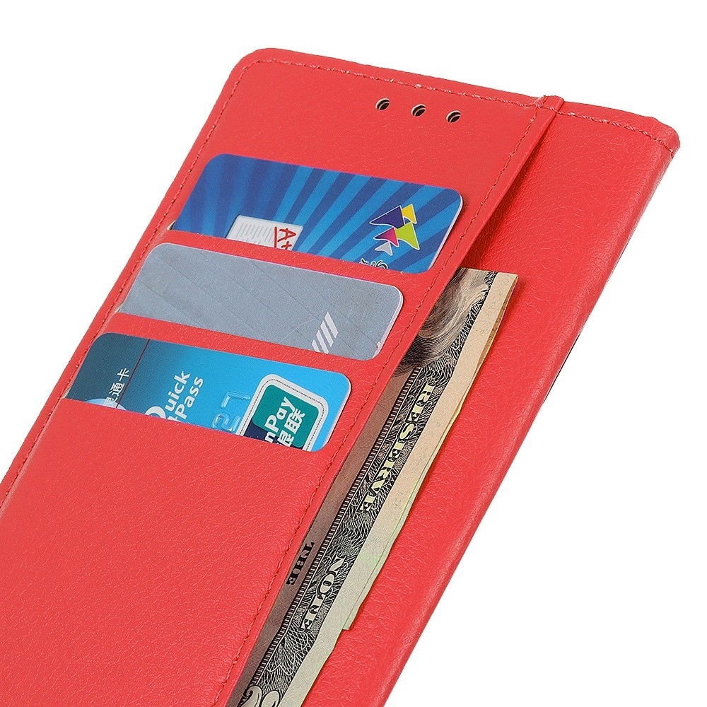 Litchie knižkové púzdro na Xiaomi Redmi Note 13 - červené