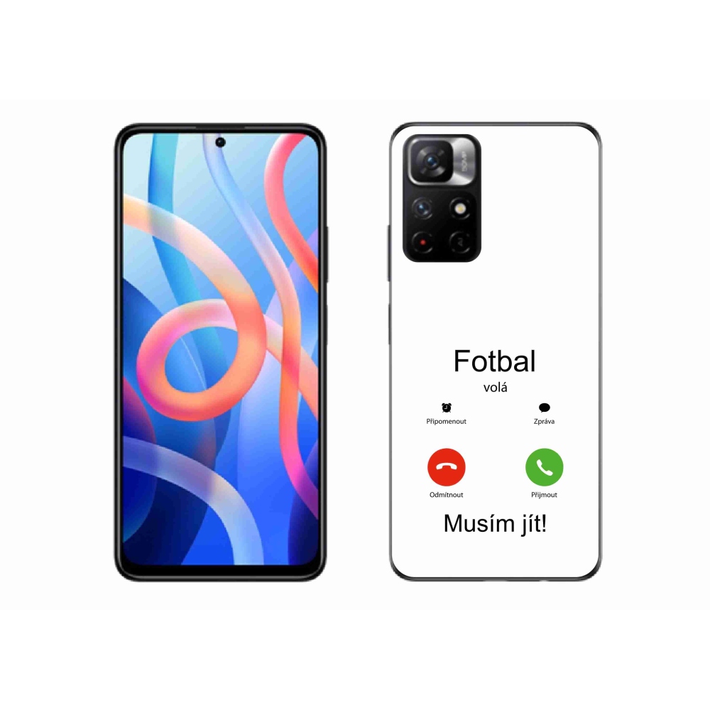 Gélový kryt mmCase na Xiaomi Poco M4 Pro 5G - futbal volá biele pozadie