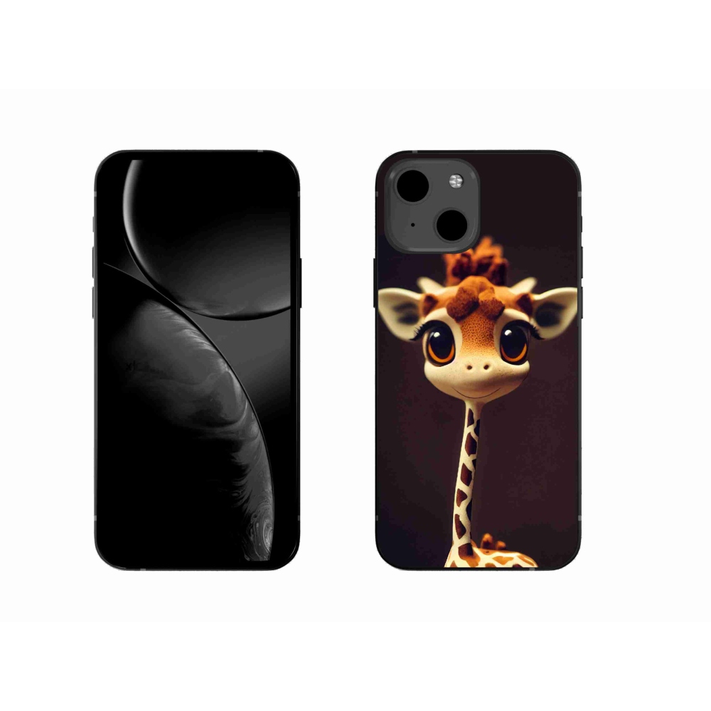 Gélový kryt mmCase na iPhone 13 - malá žirafa