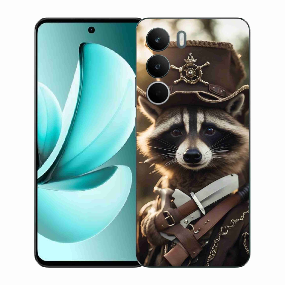 Gélový kryt mmCase na Realme C71 - mýval v uniforme