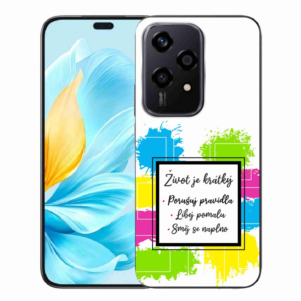 Gélový kryt mmCase na Honor 200 Lite 5G - citát 5 biele pozadie