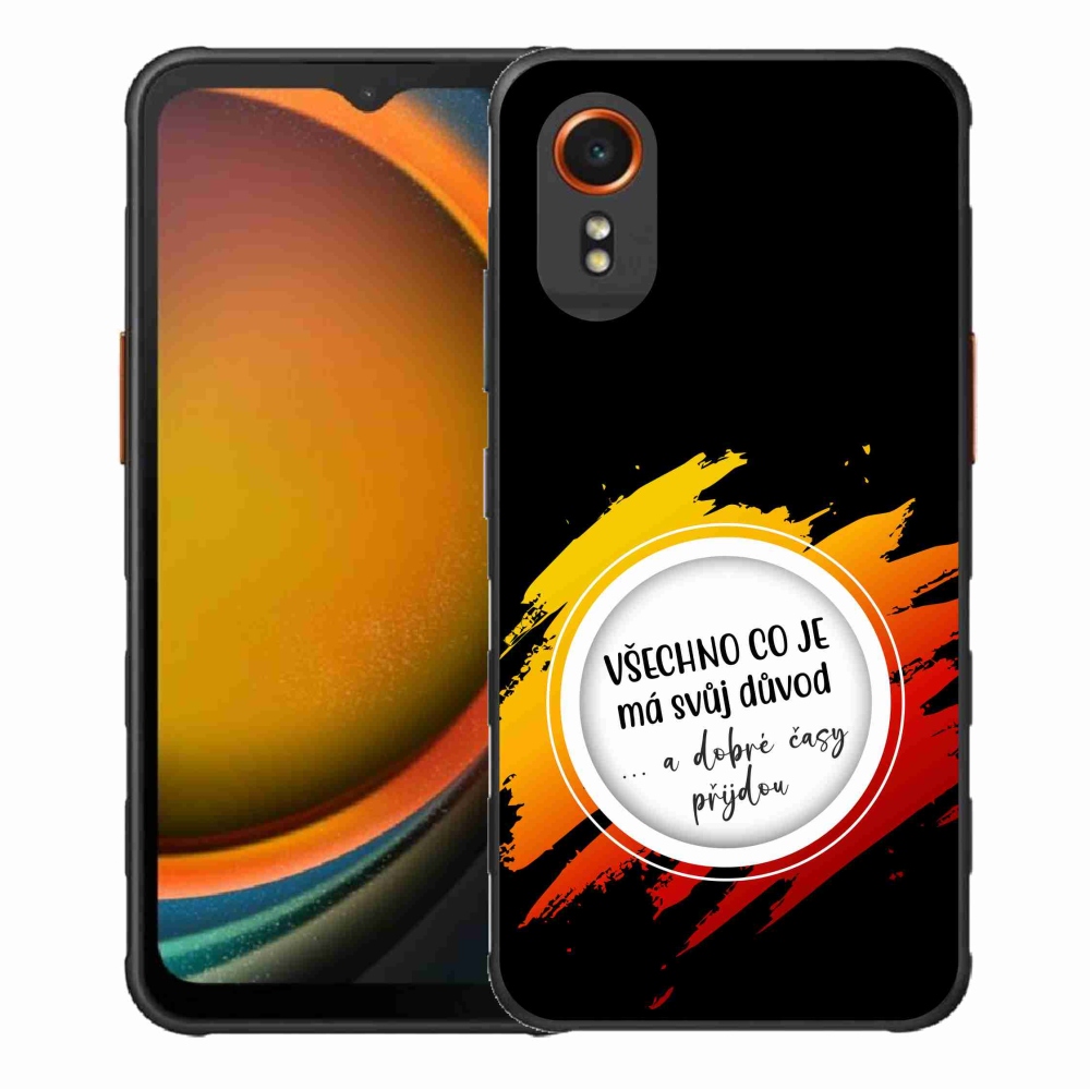 Gélový kryt mmCase na Samsung Galaxy Xcover 7 - citát 3 čierne pozadie