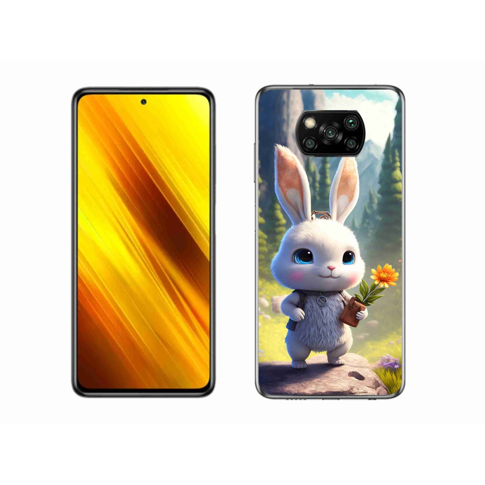 Gélový kryt mmCase na Xiaomi Poco X3 - roztomilý zajačik