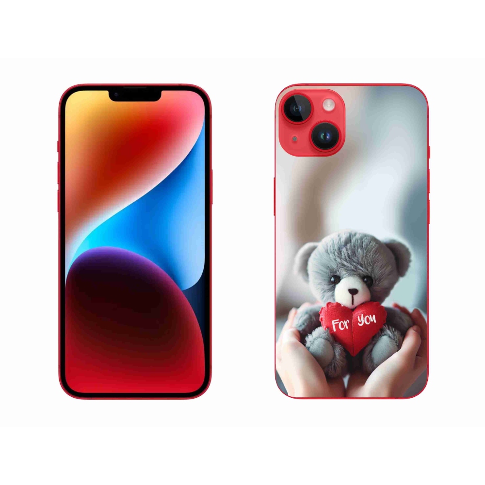 Gélový kryt mmCase na iPhone 14 Plus - medvedík pre zamilovaných