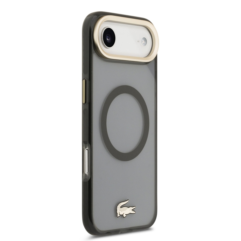 Lacoste PC/TPU matný povrch Gold Logo MagSafe zadný kryt pre iPhone Air Black
