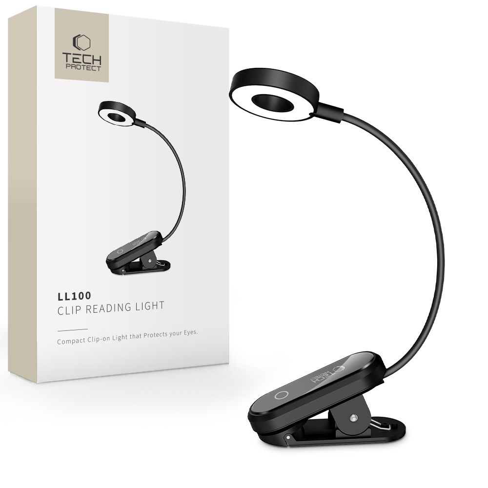Tech-Protect LL100 LED lampička na čítanie s klipsom