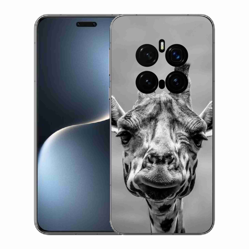 Gélový kryt mmCase na Honor Magic 7 Pro 5G - čiernobiela žirafa