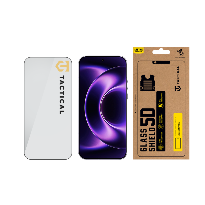 Taktický sklenený štít 5D sklo pre Xiaomi 17 Ultra Black