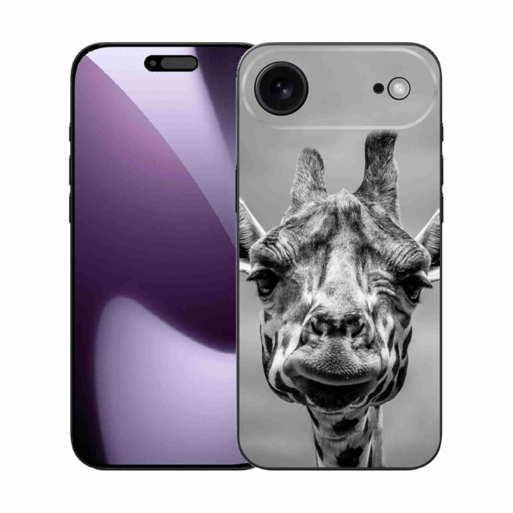 Gélový kryt mmCase na iPhone 17 Air - čiernobiela žirafa