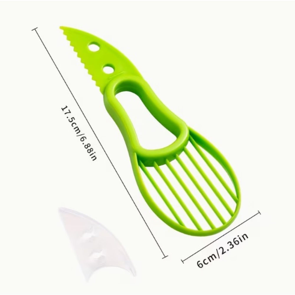 2v1 praktický krájač na avokádo pre rýchle a bezpečné krájanie - zelený