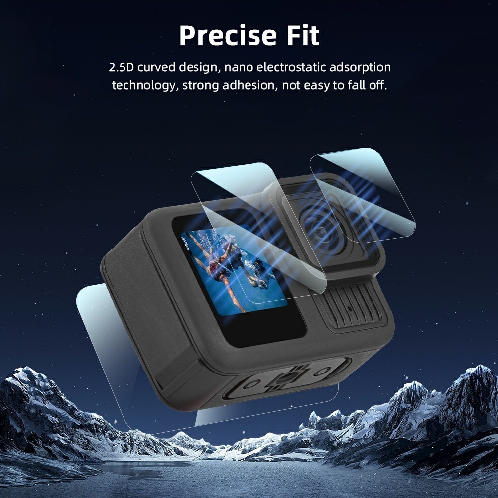 BRDRC 2× sada tvrdených skiel pre GoPro Hero 13 displej a objektív