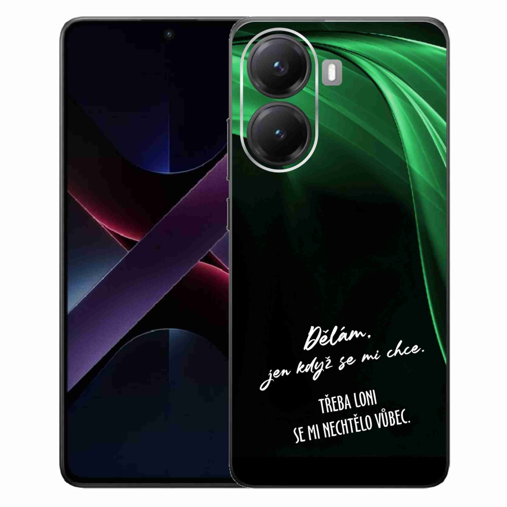 Gélový kryt mmCase na Xiaomi Poco X7 Pro 5G - vtipný text 12 čierne pozadie