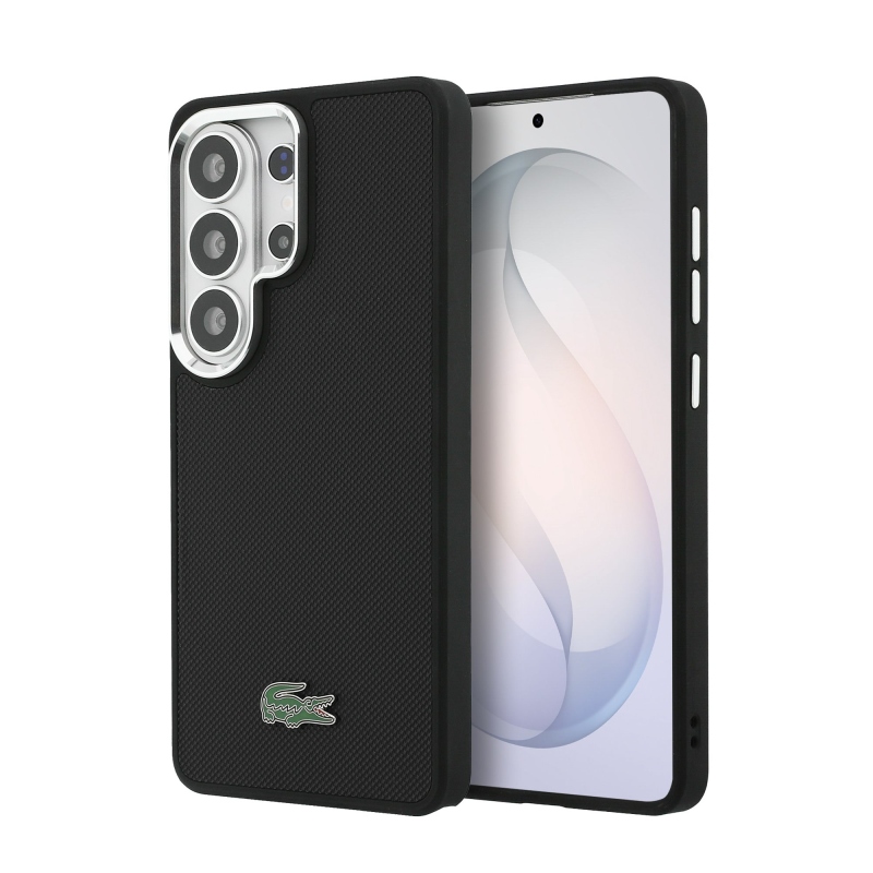Lacoste Petit Pique Metal Logo Magnetic Back Cover pre Samsung Galaxy S26 Ultra Black