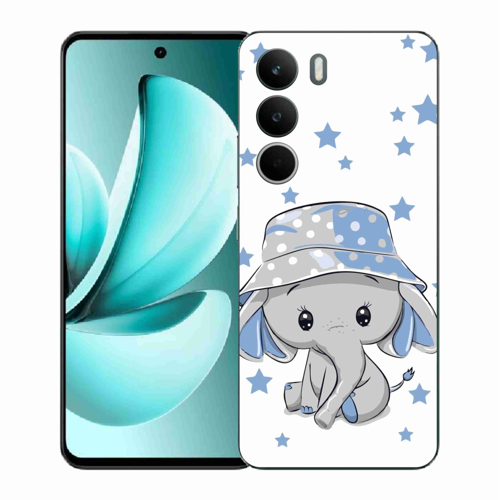 Gélový kryt mmCase na Realme C71 - modrý slon
