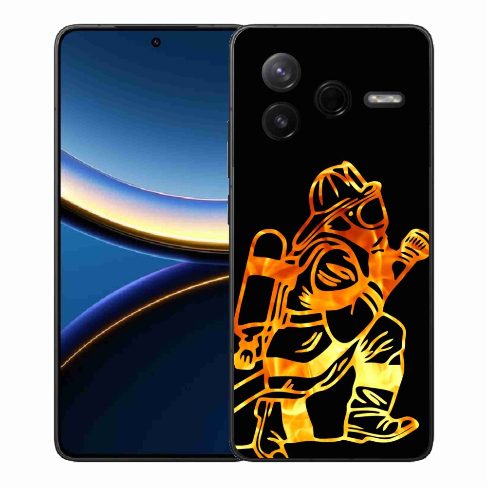 Gélový kryt mmCase na Xiaomi Poco F7 Pro - hasič 1