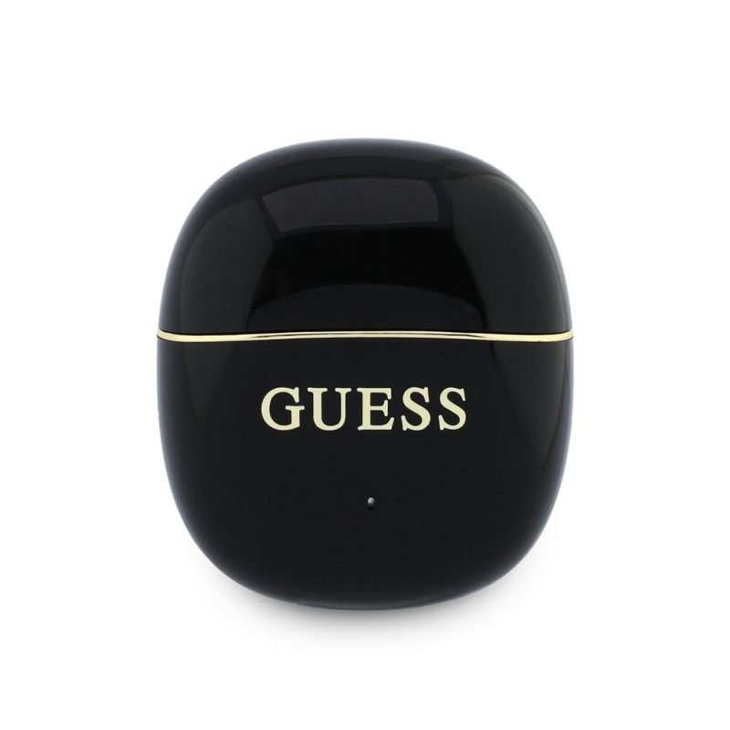 Bezdrôtové slúchadlá Guess Gold Line Glossy Classic Logo TWS, čierne