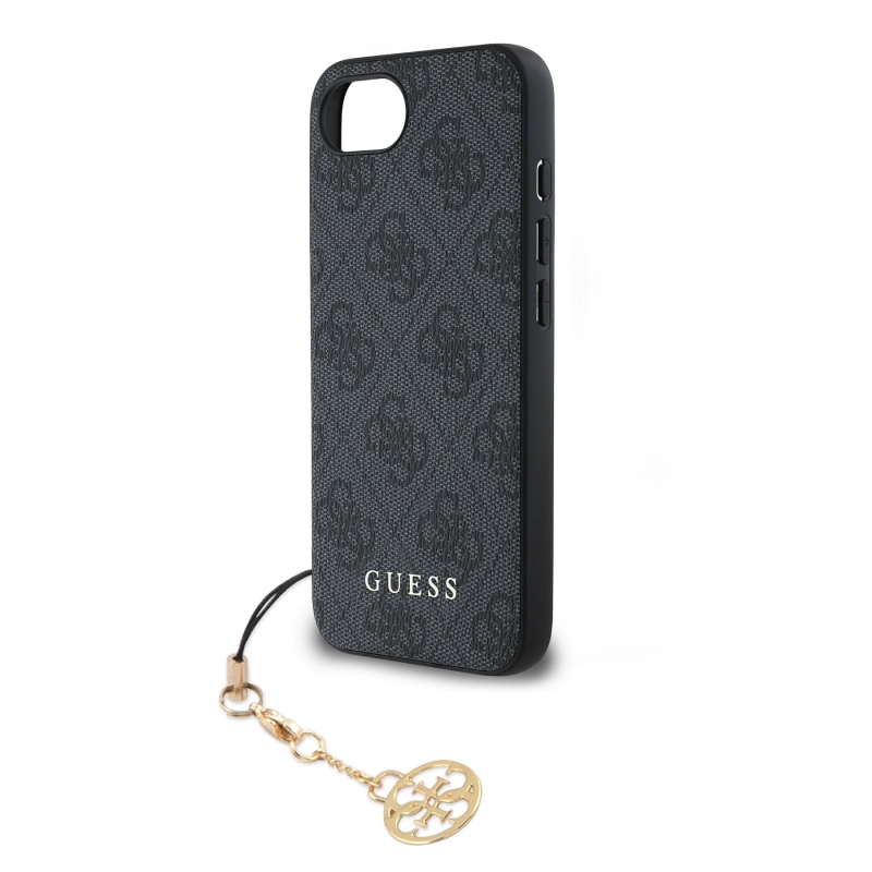 Guess 4G Charm Zadný Kryt pre iPhone 16e Tone on Tone Grey
