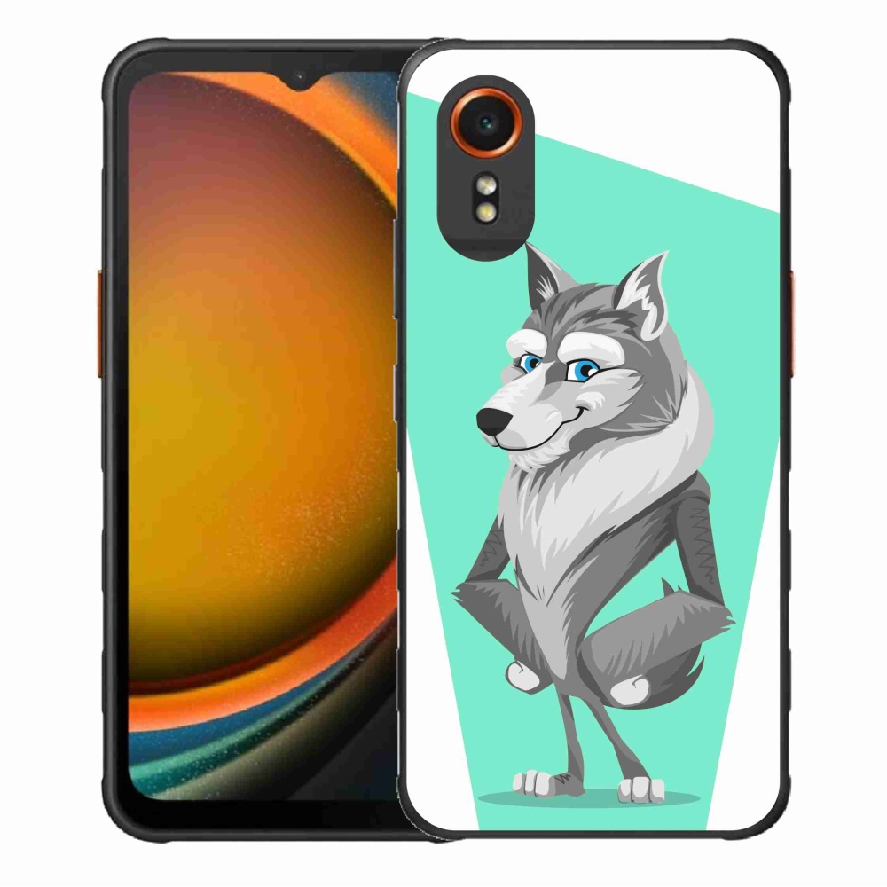 Gélový kryt mmCase na Samsung Galaxy Xcover 7 - kreslený vlk