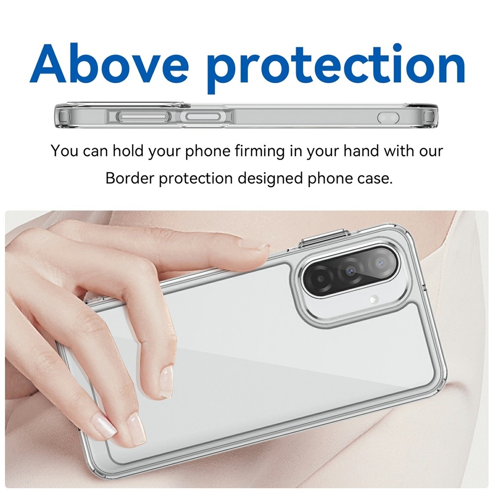 Gélový obal s pevným chrbtom na Samsung Galaxy A17 5G - priehľadný