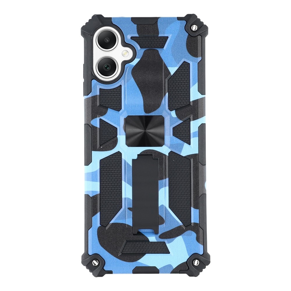 Camouflage odolný kryt na Samsung Galaxy A07 4G - modrý