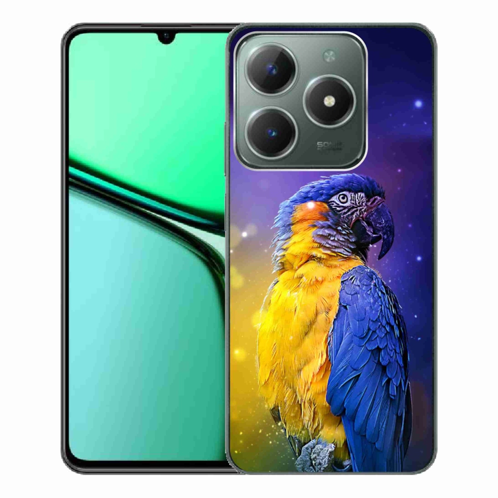 Gélový obal mmCase na Realme C61 - papagáj ara červený