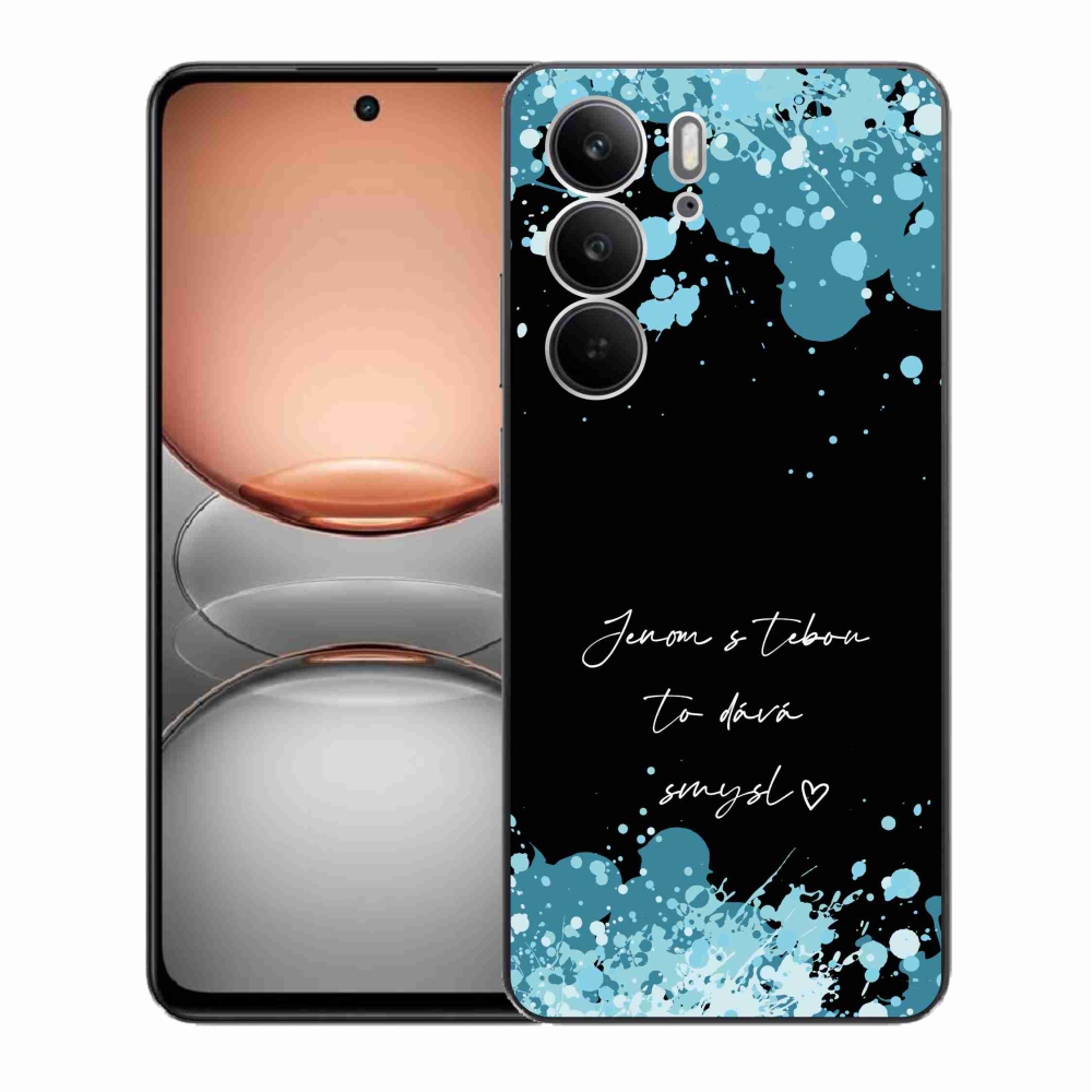 Gélový kryt mmCase na Realme C75 - zamilovaný text čierne pozadie